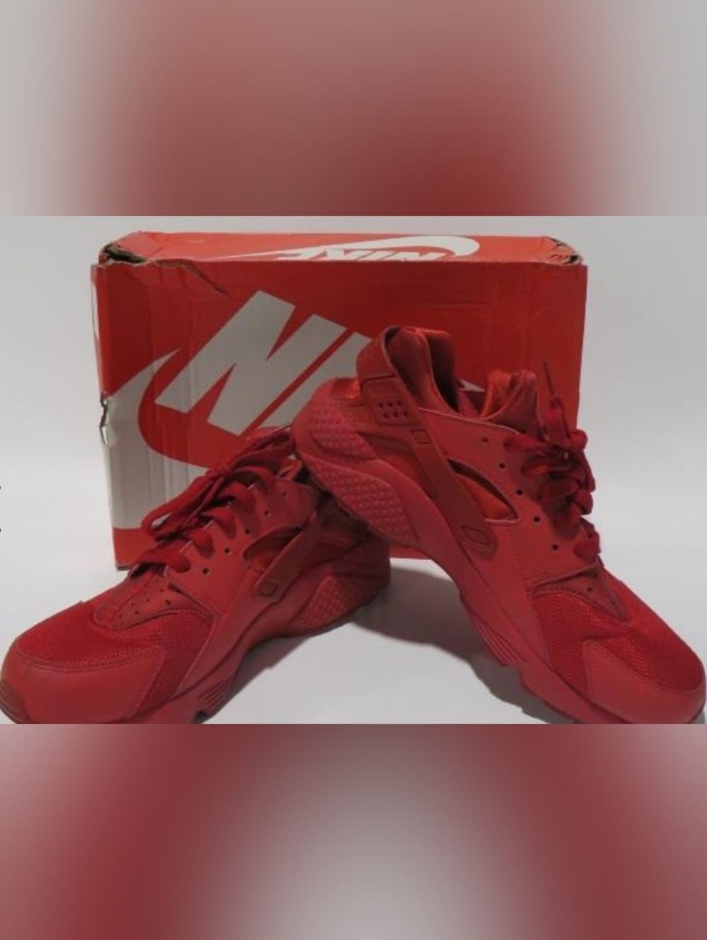 Nike Air Huarache "Varsity Red" Sneakers Men's Size 9 Used Exc/Box - Picture 7 of 14